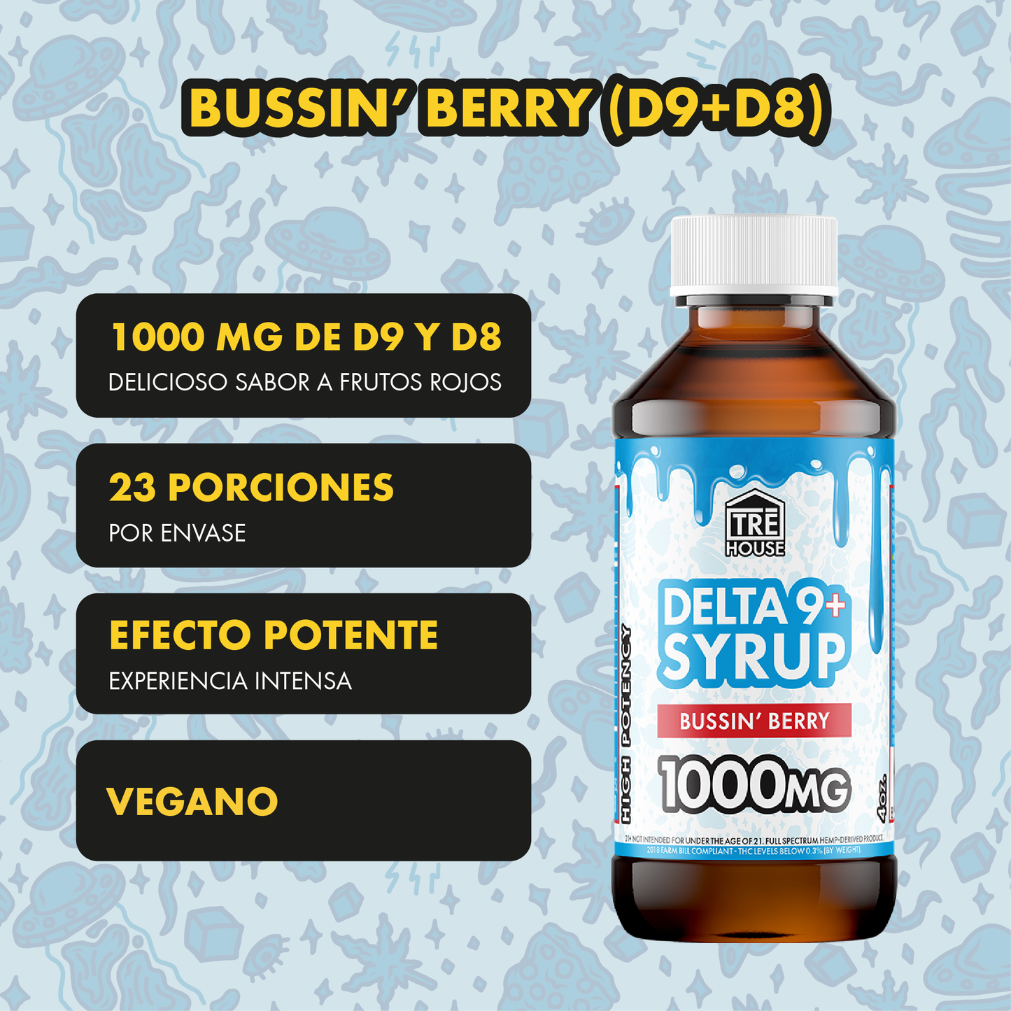 Tre House Syrup Bussin' Berry 1000mg