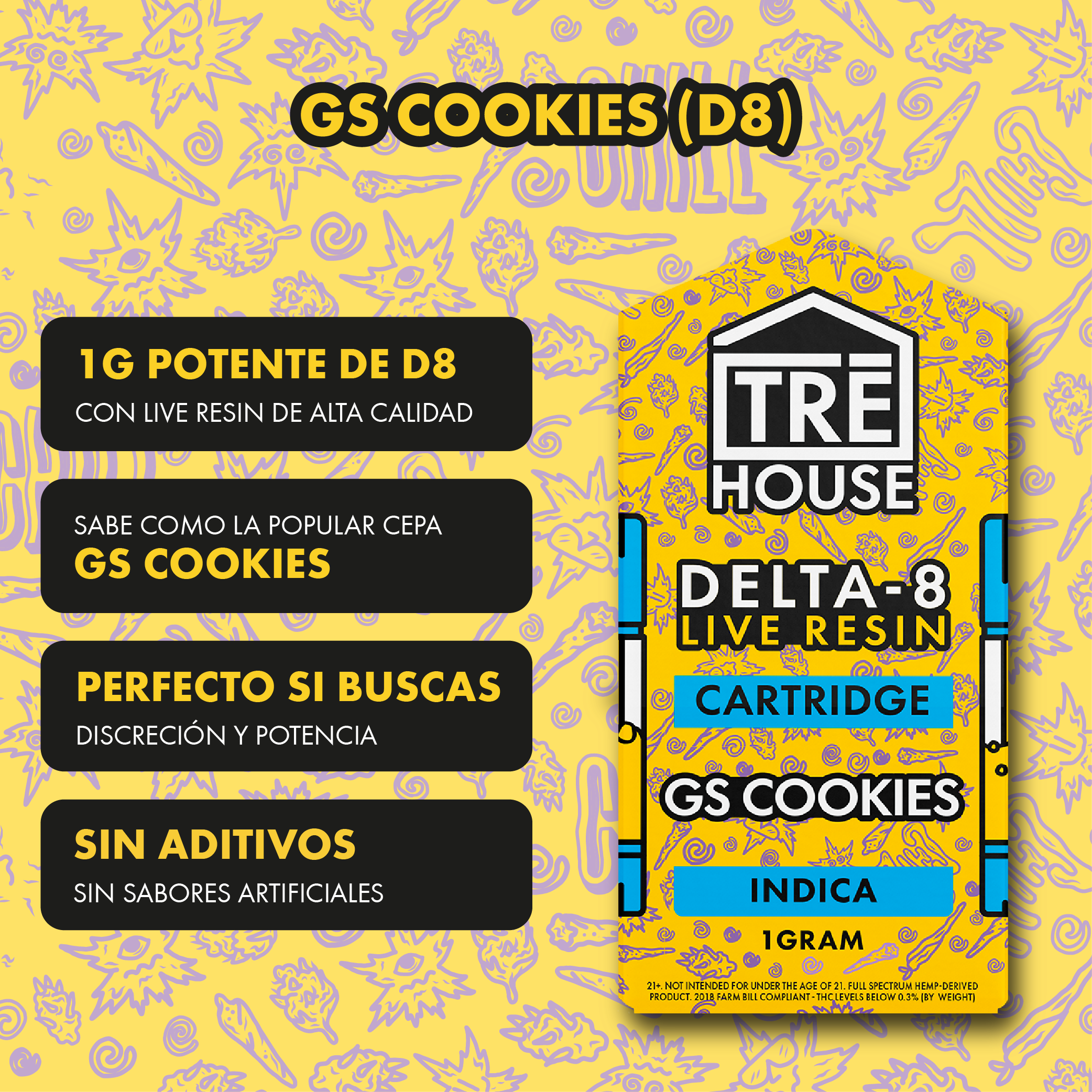 GS cookies artucho 1G delya 8  perfecto si buscas discreción y potencia , sin aditivos  