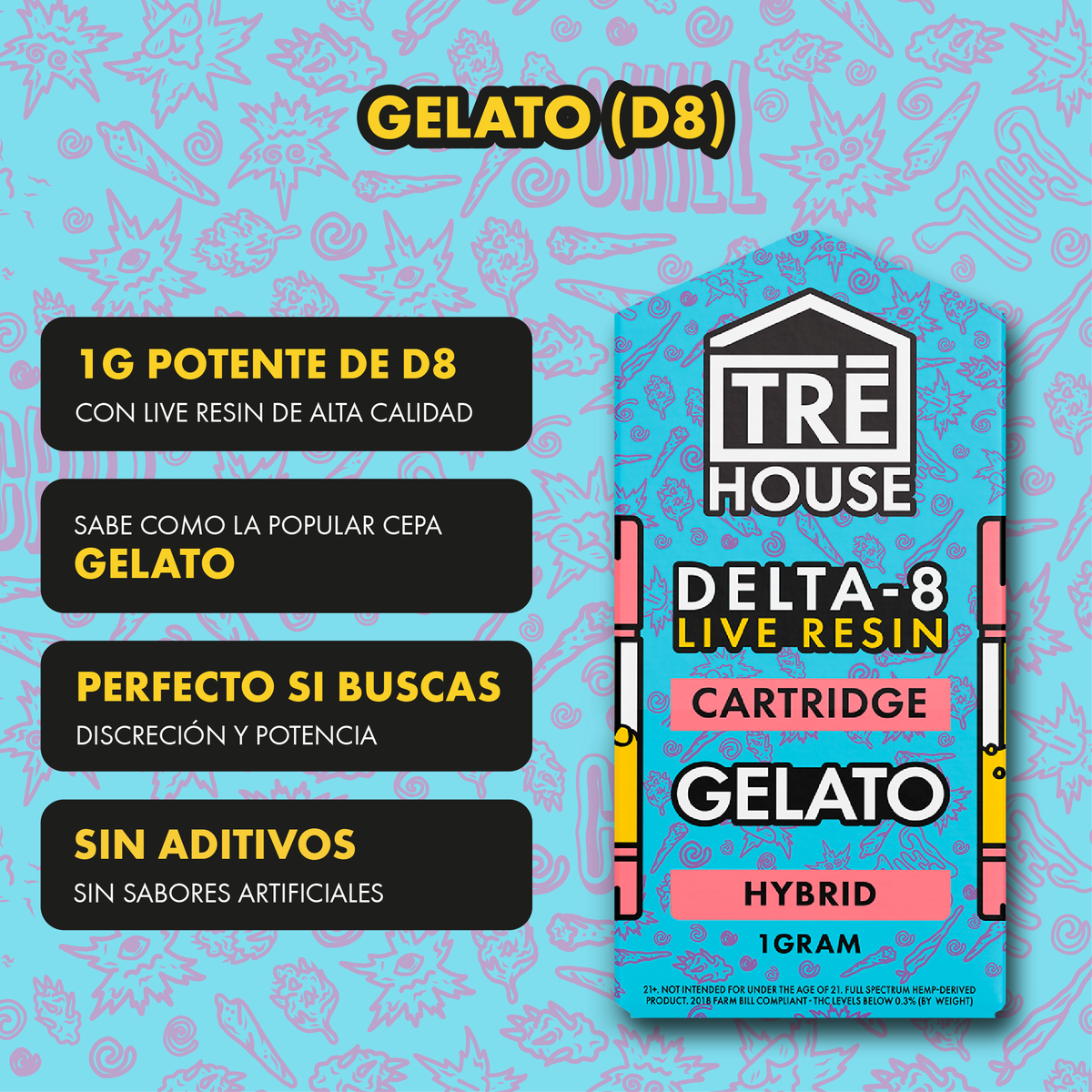 Tre house Gelato 1G, sin aditivos, Hybrid