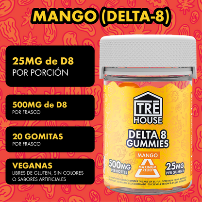 Tre House Gummies D8 Mango 25mg 20ct