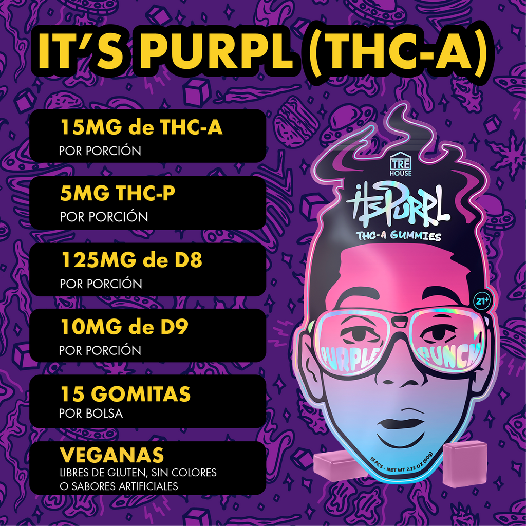 Tre House Gummies itsPurpl Purple Punch 15ct (THCa)