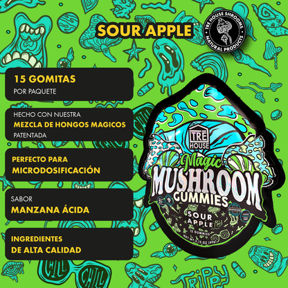 Tre House Gummies Magic Mushrooms Sour Apple