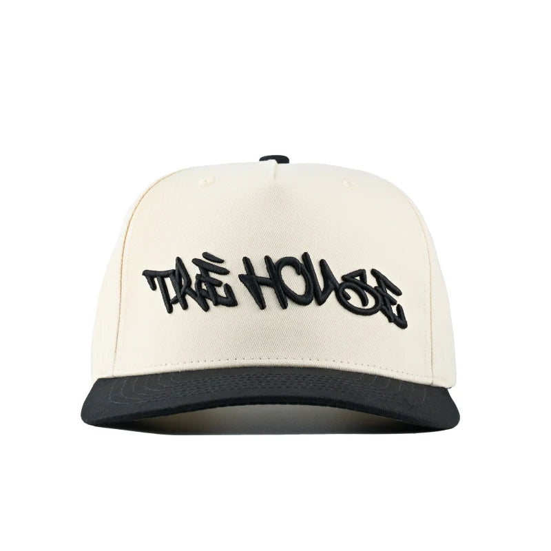 Gorra con logo de graffiti - Crema