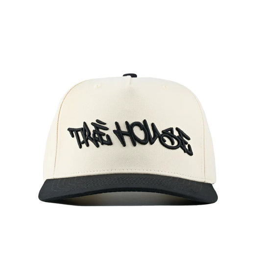 Gorra con logo de graffiti - Crema